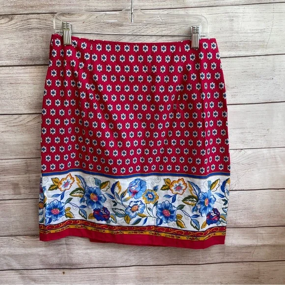 VINTAGE SARAH CHAPMAN WRAP SKIRT IN FLORAL PRINT - Picture 5 of 6